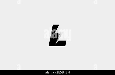 Buchstabe L Bolt Logo Vektor-Design-Symbol Illustration Stockfoto