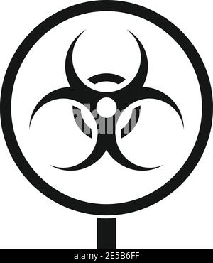 Symbol für Biogefährdung. Einfache Illustration von Biohazard Zeichen Vektor-Symbol für Web-Design isoliert auf weißem Hintergrund Stock Vektor