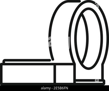 Symbol für Magnetresonanztomographie, Umrissstil Stock Vektor