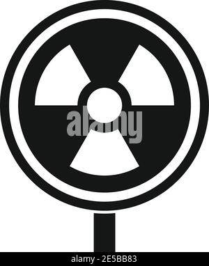 Symbol für radioaktives Biorisiko. Einfache Illustration von Biohazard radioaktiven Vektor-Symbol für Web-Design isoliert auf weißem Hintergrund Stock Vektor