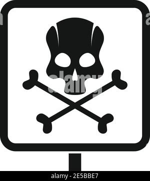 Symbol für Biohazard Danger, einfacher Stil Stock Vektor