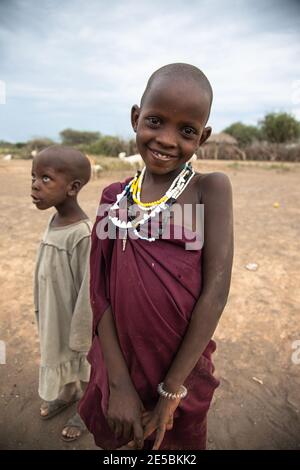 Massai Mädchen - Tansania, Afrika Stockfoto