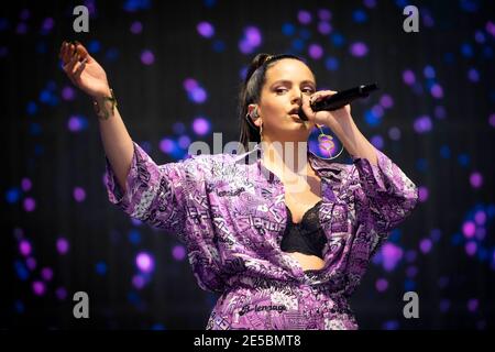 Rosalia führt live am Tag 3 von Glastonbury 2019, Worthy Farm, Pilton, Somerset. Stockfoto