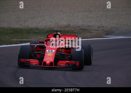 Maranello, Italien. Januar 2021. Maranello, Italy, Fiorano Circuit, January 27, 2021, #55 Carlos Sainz Jr Ferrari während Carlos Sainz Ferrari SF71H Formel 1 2021 private Testing - Formel 1 Championship Credit: Alessio De Marco/LPS/ZUMA Wire/Alamy Live News Stockfoto