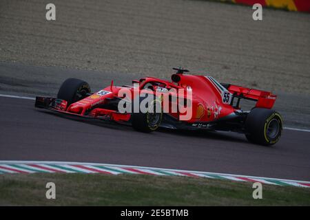 Maranello, Italien. Januar 2021. Maranello, Italy, Fiorano Circuit, January 27, 2021, #55 Carlos Sainz Jr Ferrari während Carlos Sainz Ferrari SF71H Formel 1 2021 private Testing - Formel 1 Championship Credit: Alessio De Marco/LPS/ZUMA Wire/Alamy Live News Stockfoto