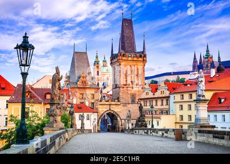 Prag, Tschechische Republik. Mala Strana mittelalterliche Innenstadt von Praha, Böhmen mittelalterlichen Königreich und Kaiserstadt. Stockfoto