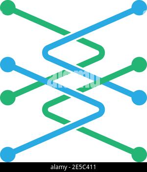 DNA, genetische Zeichen Logo Symbol Design Vektor Illustration Stock Vektor