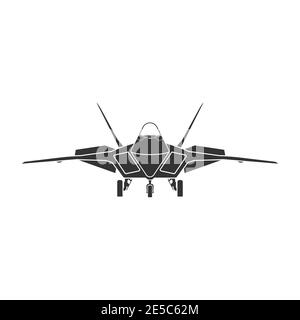 American Fighter Jet Abzeichen. Militärische Kampfluftfahrt. Stock Vektor