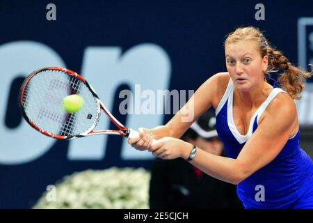 Petra Kvitova aus der Tschechischen Republik in Aktion während des Qualifikationsspiels bei den Zurich Open in Zürich, Schweiz, am 13. Oktober 2008. Foto von John C Middlebrook/Call Sport Media/Cameleon/ABACAPRESS.COM Stockfoto