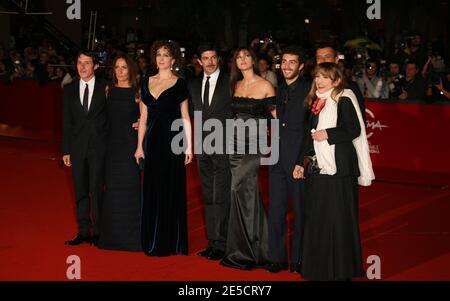 Glen Blackhall, Carmen Consoli, Maria Sole Tognazzi, Ksenyia Rappoport, Pierfrancesco Favino, Monica Bellucci und Michele Alhaique kommen auf dem roten Teppich für "der Mann, der liebt" während des 3. "Rome Film Festival" in Rom, Italien am 23. Oktober 2008. Foto von Denis Guignebourg/ABACAPRESS.COM Stockfoto