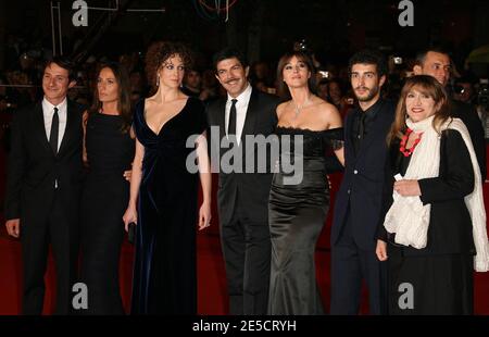 Glen Blackhall, Carmen Consoli, Maria Sole Tognazzi, Ksenyia Rappoport, Pierfrancesco Favino, Monica Bellucci und Michele Alhaique kommen auf dem roten Teppich für "der Mann, der liebt" während des 3. "Rome Film Festival" in Rom, Italien am 23. Oktober 2008. Foto von Denis Guignebourg/ABACAPRESS.COM Stockfoto