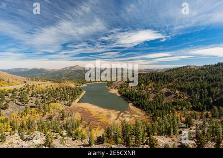 Luftaufnahme des Red Lake in Lake Tahoe bei Nevada, USA Stockfoto