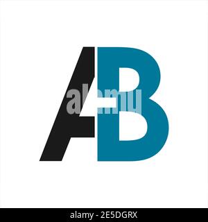 Ab Initialen geometrischen Buchstaben Firmenlogo und Symbol Stock Vektor