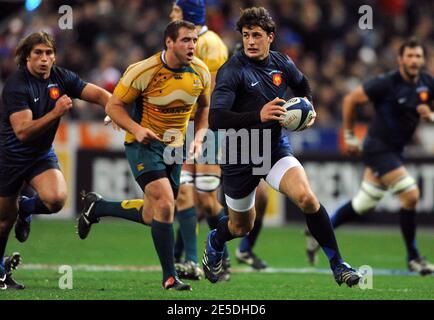 Frankreichs Yannick Jauzion beim Freundschaftsspiel International Rugby, Frankreich gegen Australien im Stade de France in Saint-Denis bei Paris, Frankreich am 22. November 2008. Australien gewann 18-13. Foto von Steeve McMay/Cameleon/ABACAPRESS.COM Stockfoto