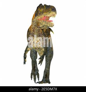 Acrocanthosaurus war ein fleischfressender theropoder Dinosaurier, der während der Kreidezeit in Nordamerika lebte. Stockfoto