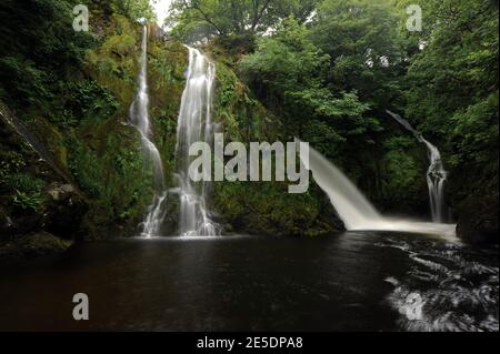 Rheadr Ceunant Mawr, Afon Hwch, Llanberis. Stockfoto