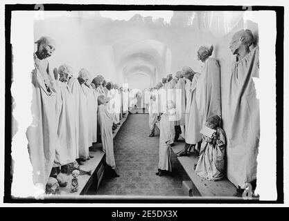 Mexiko, Mumien im Untergeschoss der Kirche, Mex. Stadt Stockfoto