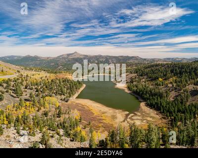 Luftaufnahme des Red Lake in Lake Tahoe bei Nevada, USA Stockfoto