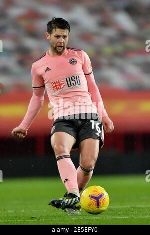 Manchester, Großbritannien, 27. Januar 2021. Sheffield United's Oliver Norwood. Credit Anthony Devlin/Alamy Live News Stockfoto