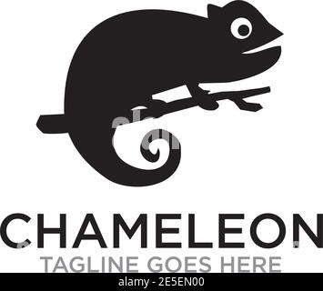 Chameleon Tier Logo Design Vektor Vorlage Stock Vektor