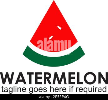 Wassermelone Obst Logo Design Vektor Vorlage Stock Vektor