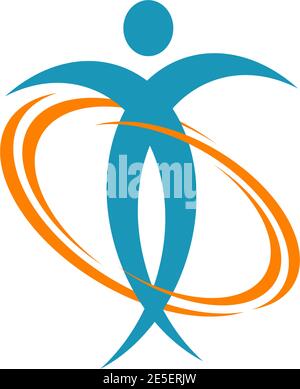 Vorlage für das Design von Symbolen für Menschen oder Personen Stock Vektor