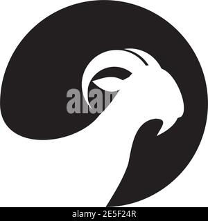 Ziege Tier Logo Design Vektor Vorlage Stock Vektor