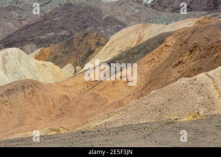 Erodierte Hügel, Twenty Mule Team Canyon, Death Valley National Park, Kalifornien Stockfoto