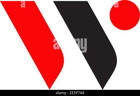 W Buchstabe anfängliches Logo Design Vektor Vorlage Stock Vektor