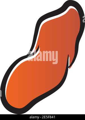 Peanut Pflanze Logo Design Vektor Vorlage Stock Vektor