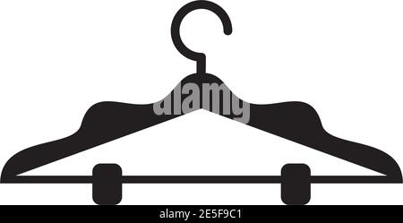 Garderobe oder Mode Logo Design mit Aufhänger Icon Design Stock Vektor