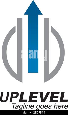 Pfeil nach oben Logo Design Vektor Vorlage Stock Vektor