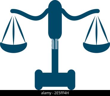 Justice Law Icon Logo Design Inspiration mit Verwendung Maßstab Illustration Vorlage Stock Vektor