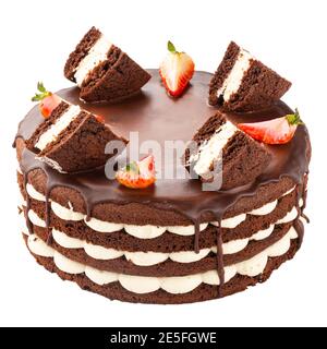 Isolierter Whoopie-Torte mit Schokolade auf Weiß Stockfoto