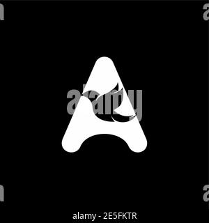 Anfangsbuchstabe A mit Vogelform im Vektor-Logo-Design Stock Vektor