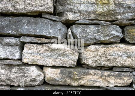 Nahaufnahme des berühmten Steinzauns in Lexington, Kentucky Stockfoto