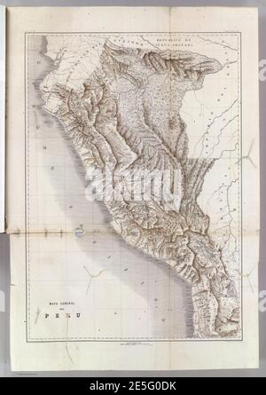 MFPS-D-Mapa General del Peru, 1865. Stockfoto