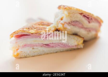 Sandwich monte cristo Himbeere Nahaufnahme Stockfoto