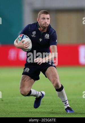 Aktenfoto vom 30-09-2019 von Schottlands Finn Russell. Ausgabedatum: Donnerstag, 28. Januar 2021. Stockfoto