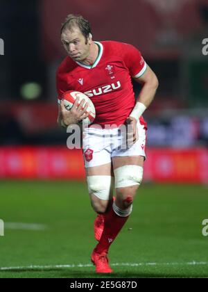 Datei-Foto vom 5-12-2020 von Wales' Alun Wyn Jones. Ausgabedatum: Donnerstag, 28. Januar 2021. Stockfoto