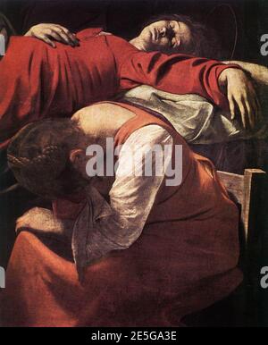 Michelangelo Merisi da Caravaggio - der Tod der Jungfrau (Detail) - Stockfoto