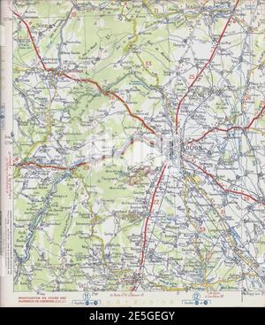 Michelin Nr. 66, 1940 Dijon. Stockfoto