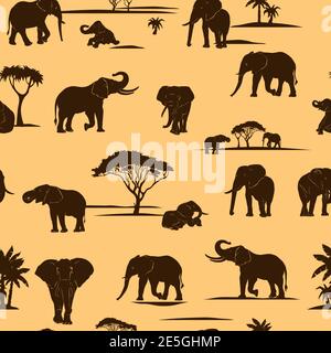 Elefant, Figur, Vektor, Grafik, Bild, Muster, Illustration, Farbe Stock Vektor