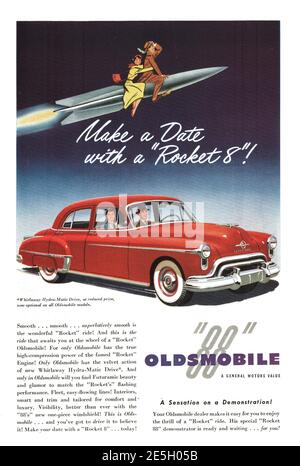 1950 US-Werbung Oldsmobile Stockfoto