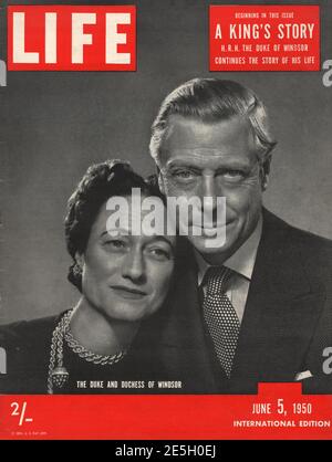 1950 Life Magazine Duke & Duchess of Windsor Stockfoto