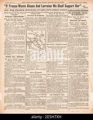 1917 Daily Sketch Die Britische Regierung Unterstützt Das Französische Elsass Stockfoto