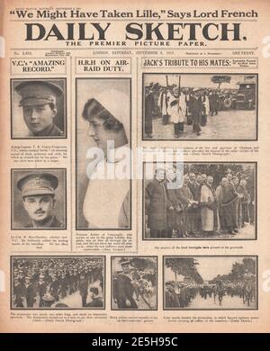 1917 Daily Sketch Victoria Crosses Ausgezeichnet Stockfoto