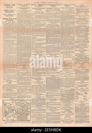 1917 die Zeiten Austro deutsche Armee überqueren die Piave und Kampf um Petrograd und die russische Revolution Stockfoto