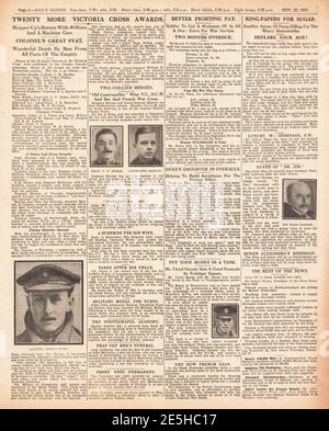 1917 Daily Sketch 20 Victoria Crosses Ausgezeichnet Stockfoto