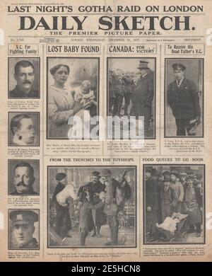 1917 Daily Sketch Victoria Crosses ausgezeichnet Stockfoto